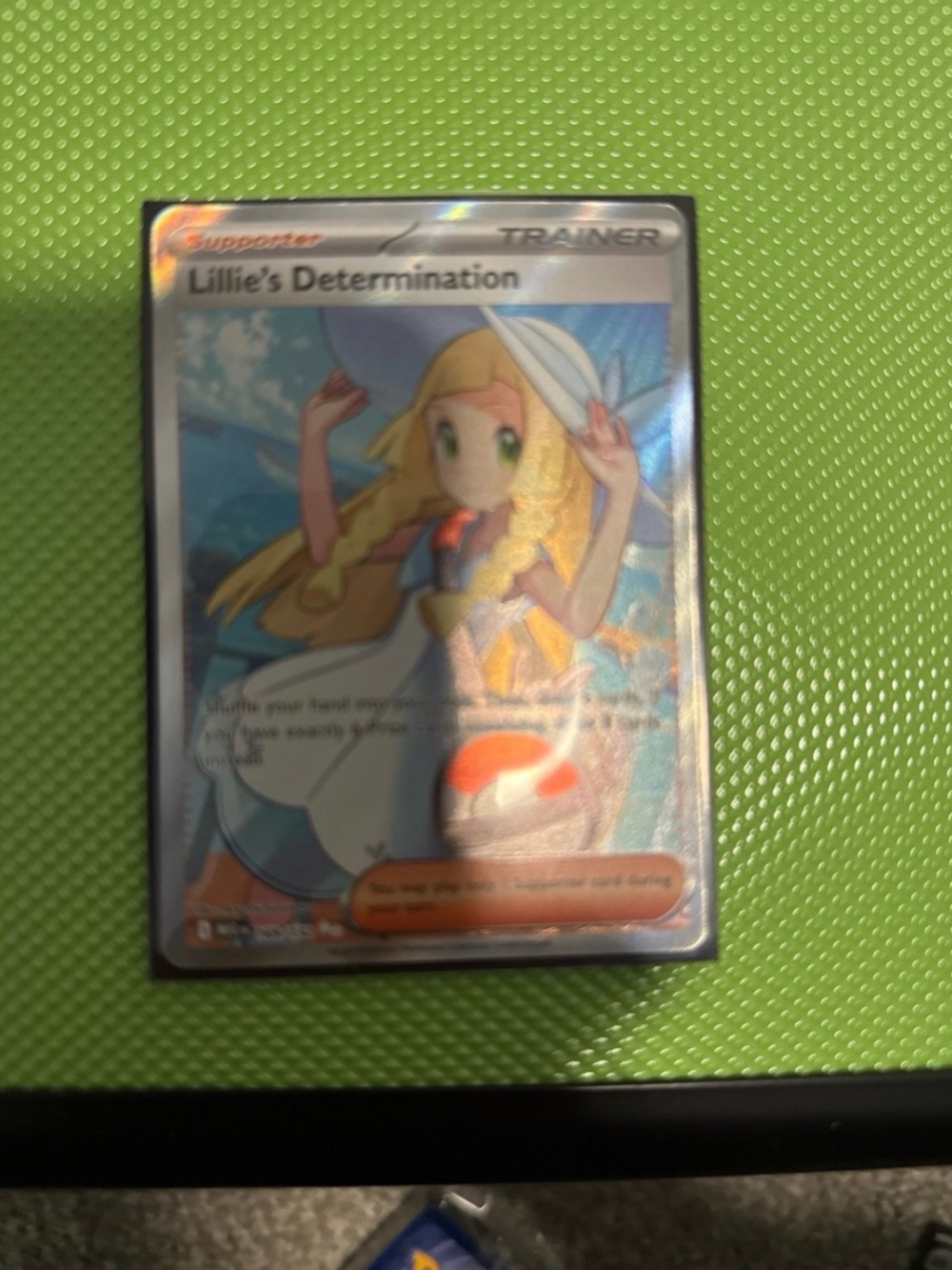 Pokemon Lillie's Determination Trainer Card - Blue, White, Blonde